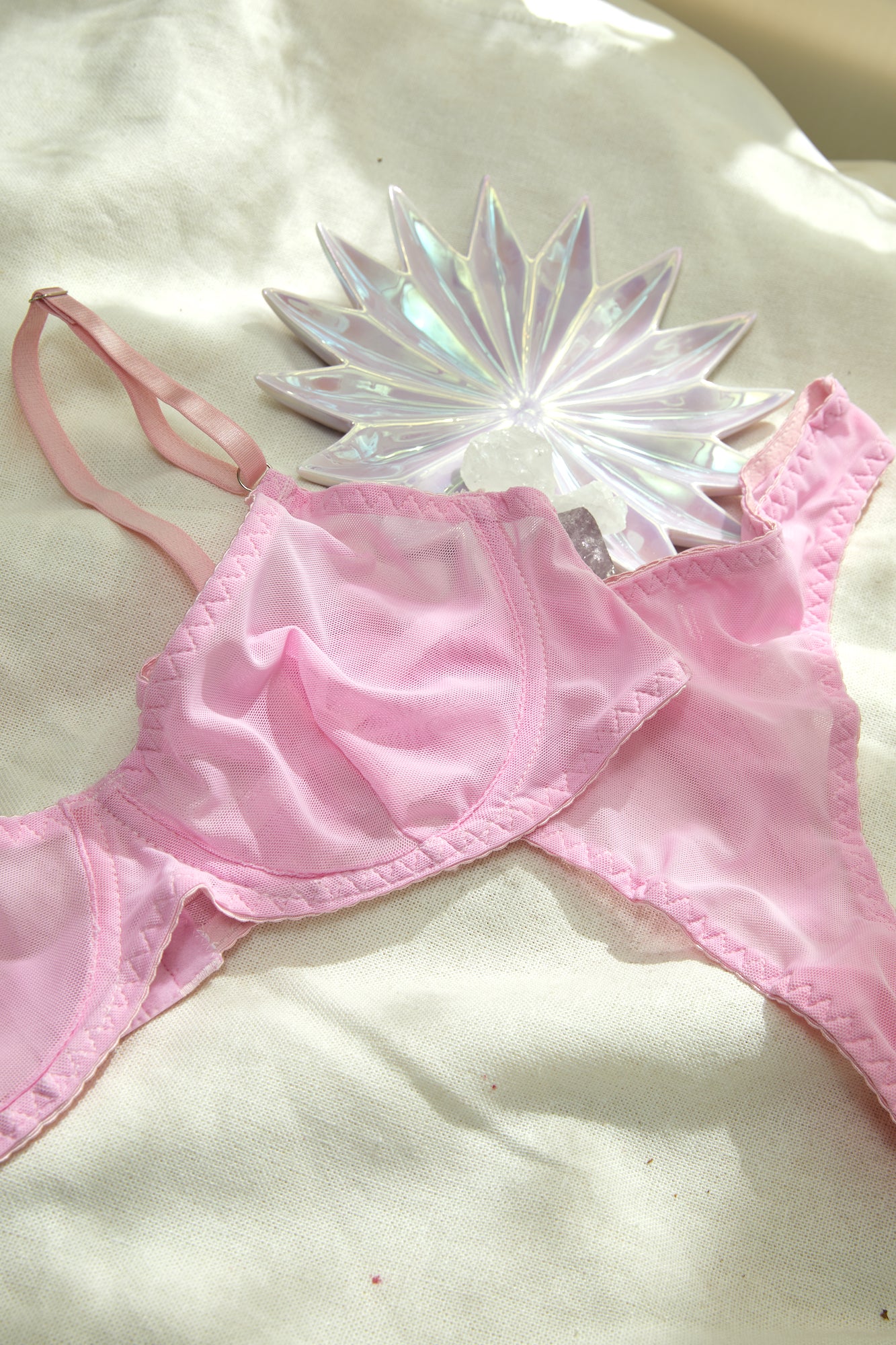pink lingerie set, sheer lingerie