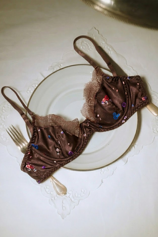 Brown Satin Lingerie
