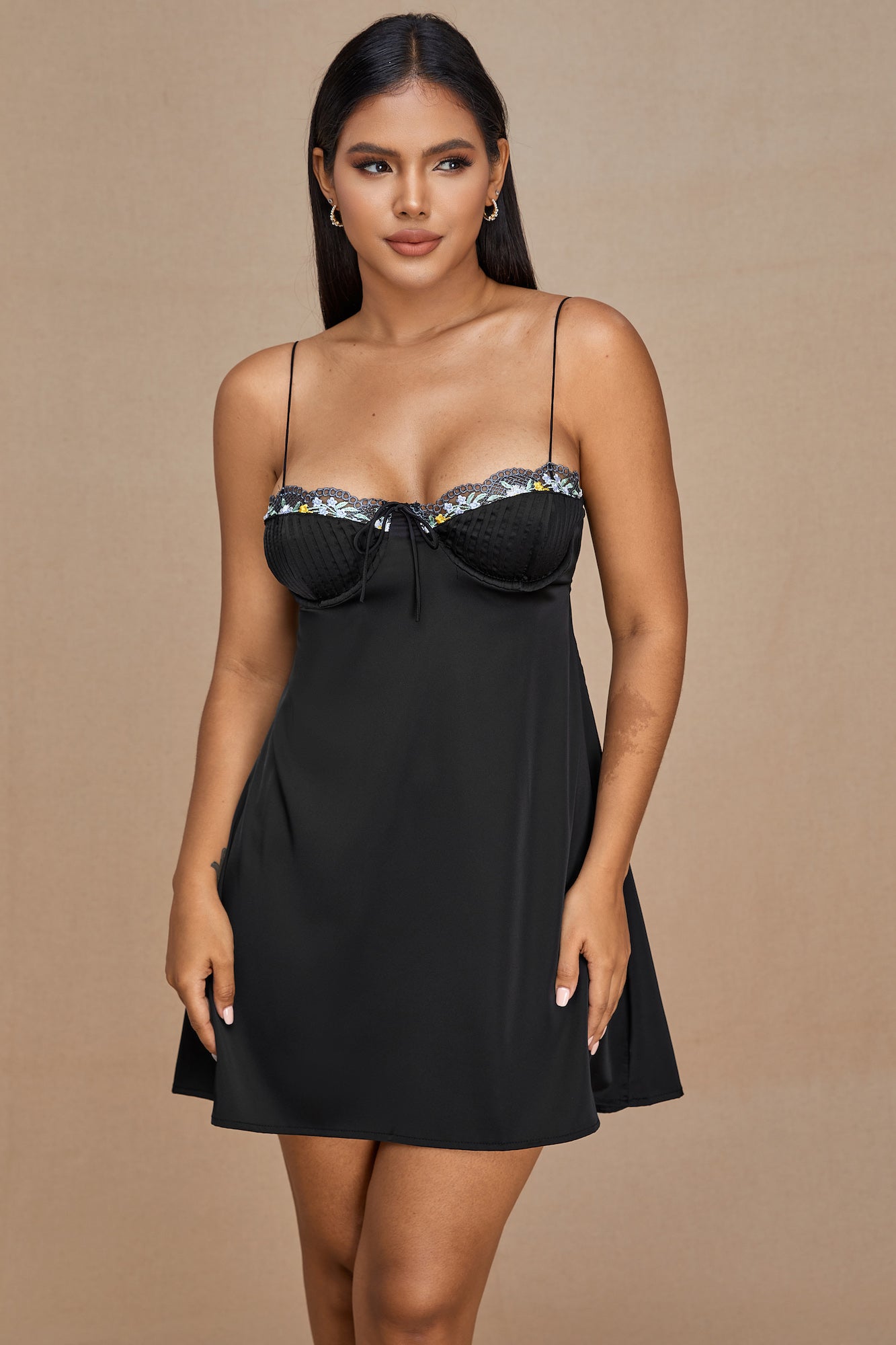 Black mini dress