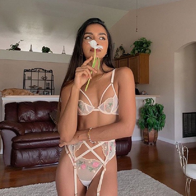 Beige Retro Lingerie Set-Moxy Intimates