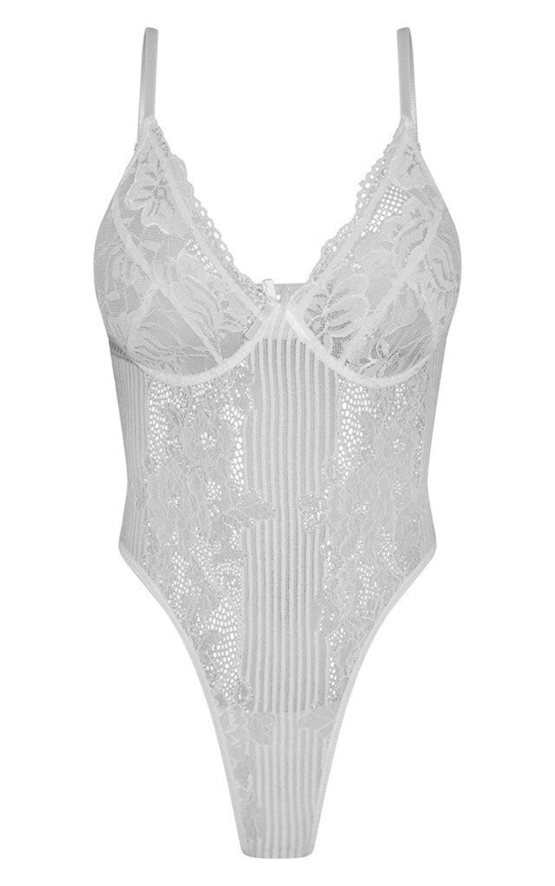 White Teddy Lingerie Set-Moxy Intimates