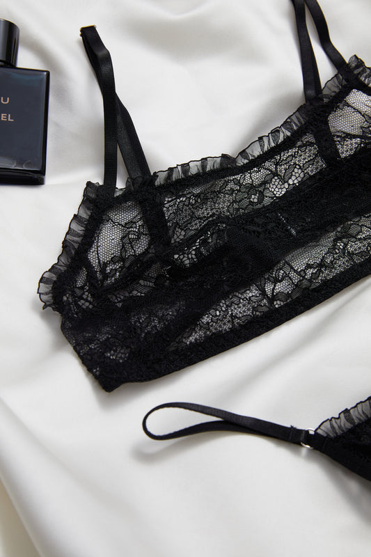 black lace bralette lingerie - moxy intimates lingerie store
