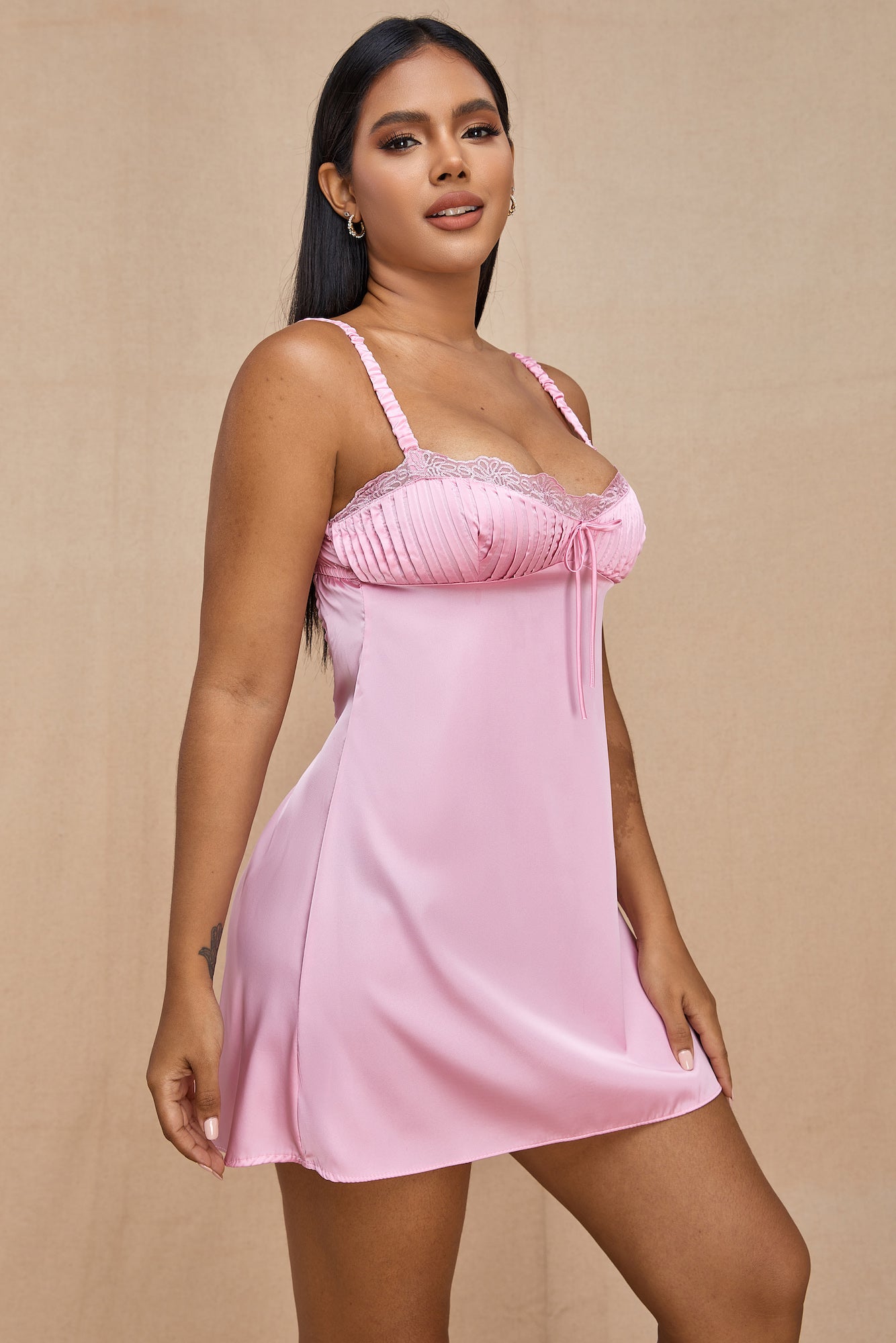 pink mini dress by moxy intimates