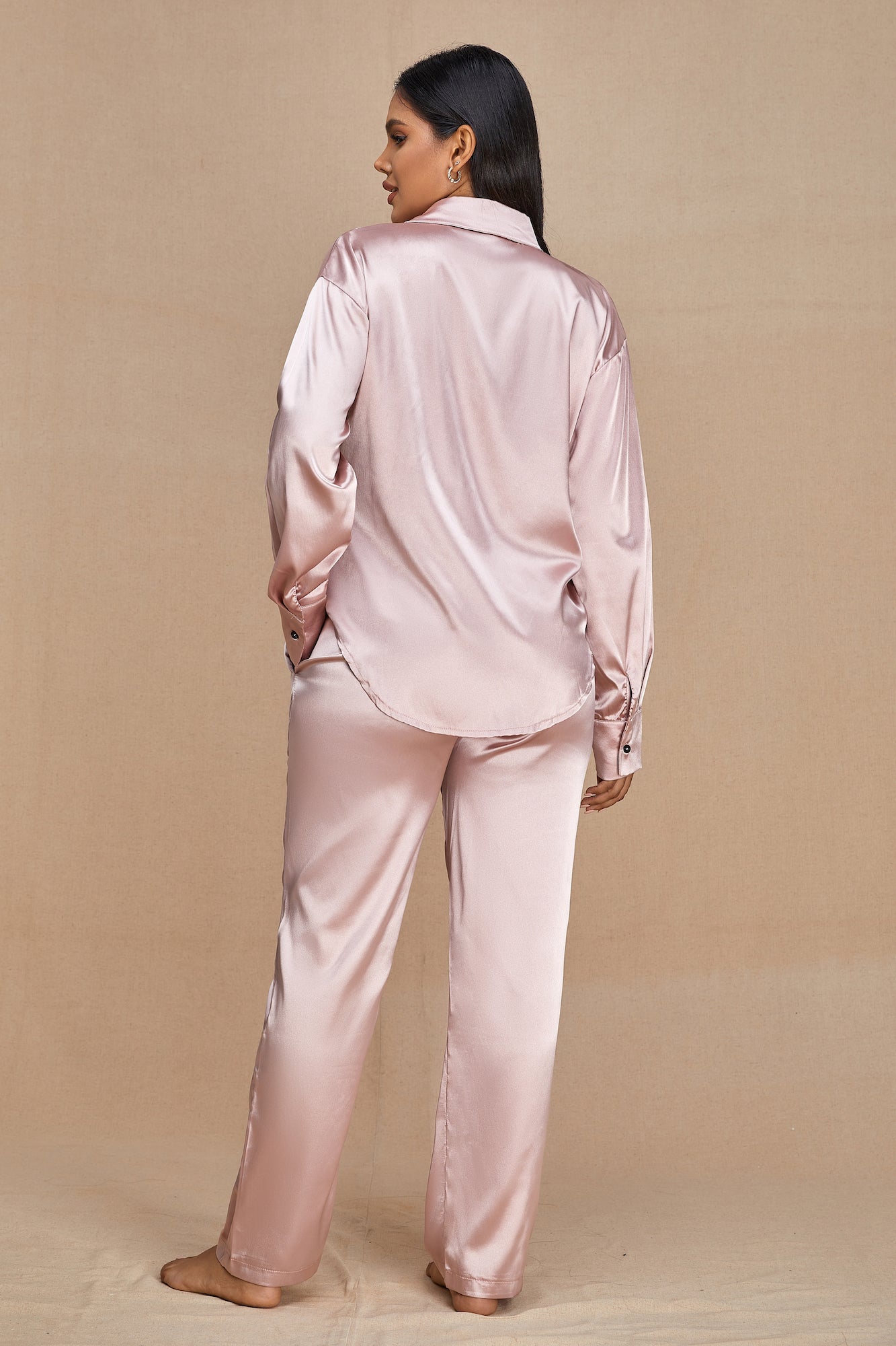 Pink Satin Pajama Set  Satin Bralette – Moxy