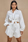White Loungewear Set with Shirt and Shorts