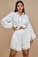 White Loungewear Set with Shirt and Shorts
