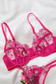 Hot Pink Blossom Embroidered Lingerie