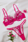 Hot Pink Blossom Embroidered Lingerie