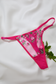Coquette floral lingerie set in vibrant pink mesh