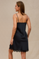 Elegant black satin sleepwear for women