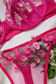 Embroidered flower lingerie set for romantic occasions