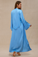 full length long blue robe