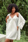 Lace trim slip and robe set for bridal party