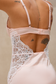 lingerie set with white lace and open back