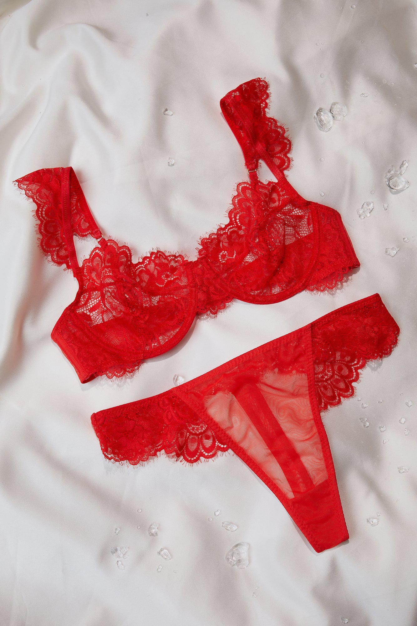 red lace lingerie