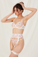 romantic white heart lingerie set