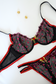 sexy black lingerie set vibrant colors