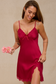 sexy red sleepwear dress