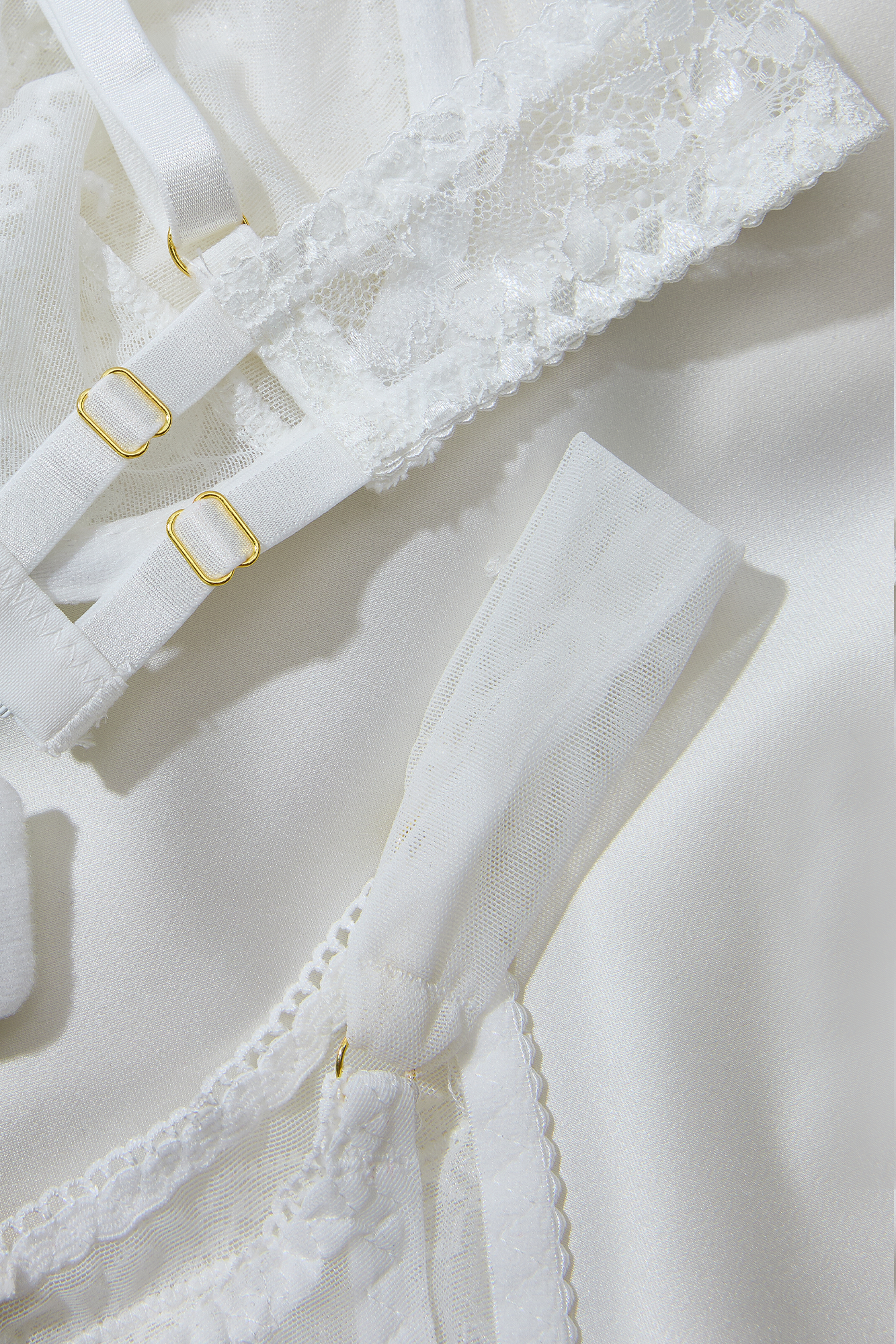 sheer white bra and thong set