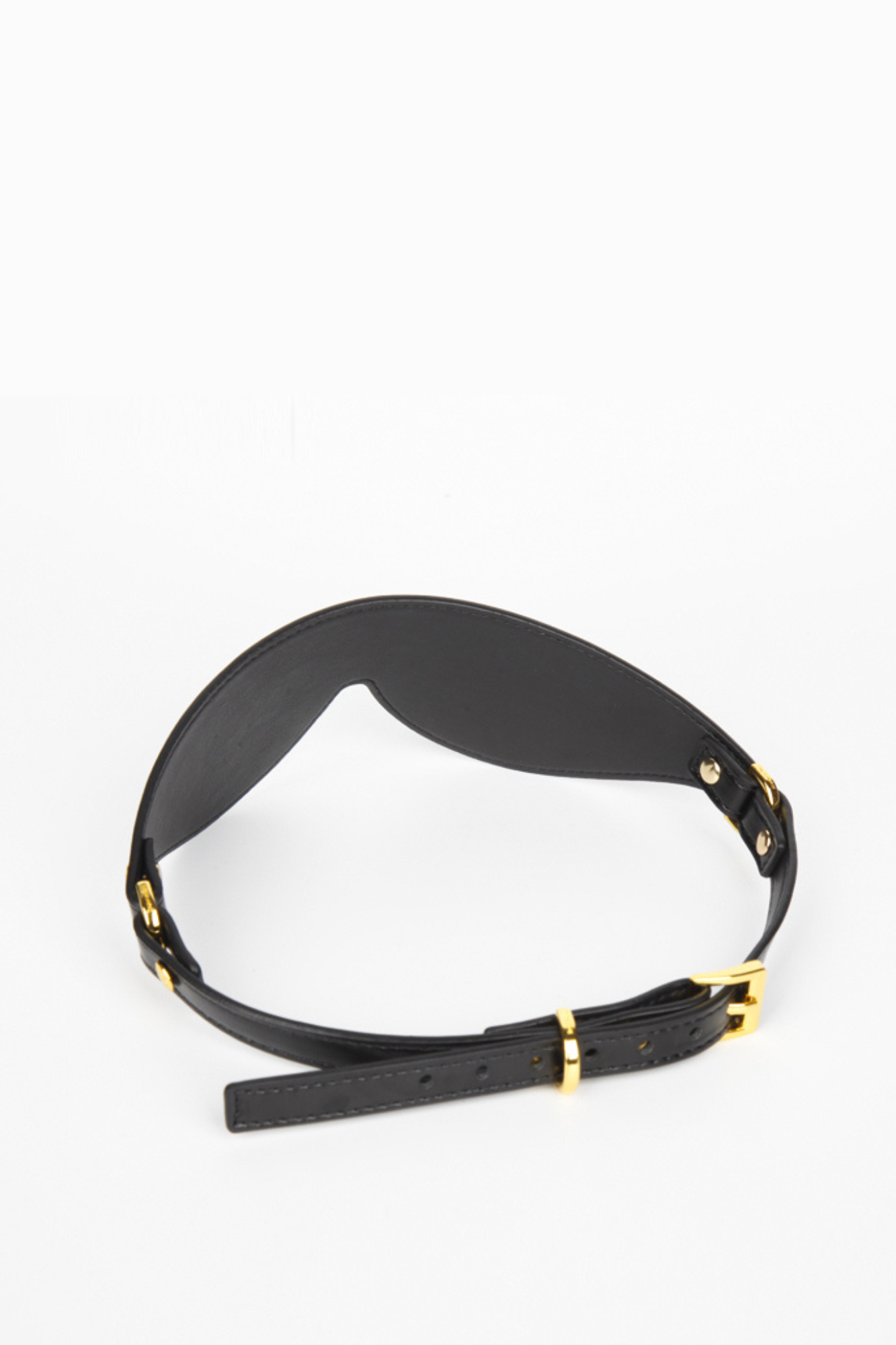 Vegan Black Leather Blindfold (also available in Pink!)