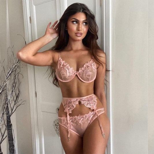 Lily Pink Lingerie Set-Moxy Intimates