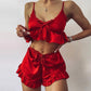 Red Satin Pajama set-Moxy Intimates