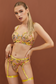 See Through Floral Yellow Lingerie Set